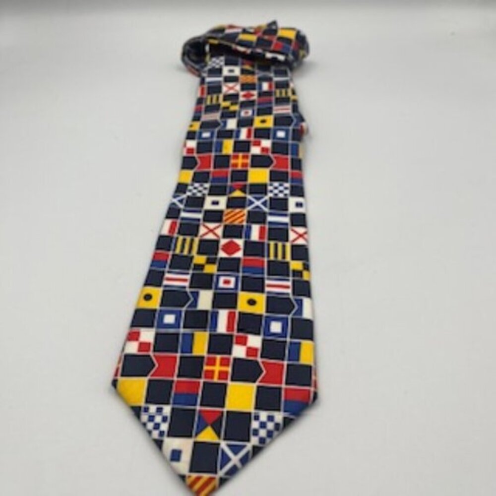 Smithsonian Tie Collection Maritime‎ Flags Multicolored Classic Width Nautical